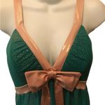 Victoria's Secret Victoria’s Secret Sexy Little Things Green Gold Sparkle Baby Doll Bow Glam Girl Photo 3