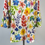 NWOT Ali Miles PLUS Knit Floral Point Collar 3/4 Bell Sleeve Button Photo 7