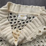 Maeve Anthropologie  One-Shoulder Top Ivory Cream Crochet Layer Boho Sz OS Photo 6