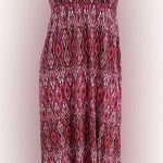 Cynthia Rowley  geometric print pink strapless maxi dress size small Photo 0