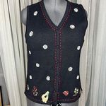 Christopher & Banks Christmas winter sweater vest snowflake mitten hat scarf Photo 0