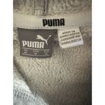 Puma  Women’s Gray Cropped Hoodie Black Logo Long Sleeve Size Medium Photo 4