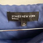 Jones New York Purple/Navy Blue Floral Print Stretch Midi Dress Size 12 NEW Photo 5