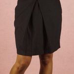 BCBGMAXAZRIA Black Satin Waistband Wool High Rise Pleated Skirt Size 4 Photo 0
