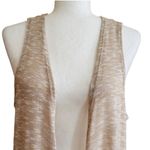 Simply Lara Duster Kimono Lace Detail Open Front Sleeveless Neutral Beige XL NEW Tan Photo 5