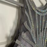 Milano Formals  Silver Sleeveless Prom Gown Photo 3
