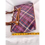 Giani Bernini Plaid Tote Bag Handbag Purse Satchel Brown Trim Photo 6