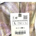 ZARA  Cropped Plaid Jacket Shacket‎ Purple Cream Size Large Photo 8