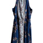 Maurice's Boho Blue Floral Halter Dress, Medium Photo 1