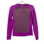 Title Nine Quilted Pullover Sweatshirt Mulberry Purple Large Photo 1