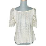 Free People Blackbird Crochet Top, Y2K Knit Blouse Summer Beach Boho Cottagecore Photo 2