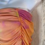 Lovers + Friends  Tie-Dye Mini Dress | Pink & Orange | Ruched | Sz M | Festival Photo 3