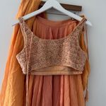 Sani Asra Dhoti Orange Set Photo 8