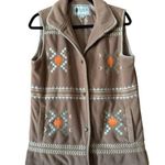 Outback Trading Co SouthWest Aztec Ranchwear M Vest embroidered Tan Size M Photo 0
