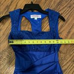 Adrianna Papell Blue Ruched Halter Mini Dress Photo 9