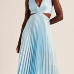 Abercrombie & Fitch Abercrombie Blue Giselle Pleated Cutout Maxi Dress Photo 0