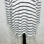 Kona Sol  Long-Sleeve Striped Cover-Up Dress Size S Hooded Semi-Sheer Tie Hem Photo 2