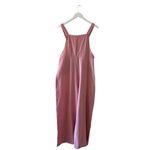 BUTTON STRAP POCKET BOHO PINK BLUSH WIDE LEG SLEEVELESS COTTON Y2K SZ M #2105 Pink Size M Photo 3