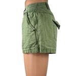 J.Crew Women's Green Linen Low Rise Button Zip Casual Walk Beach Shorts Size 0 Photo 1