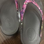 OOFOS OOlala Luxe Pink Black Womens Recovery Flip Flops Thong Sandals size W8 Photo 2