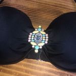 Victoria's Secret Victoria’s Secret bikini top with brooch or jewel size 34B black vs swim suit Photo 1