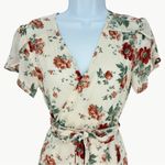Christy Dawn Autumn Wrap Floral Maxi Dress | Sz Small | Red Anemone Garden Photo 6