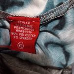 Cyrus Miley  XL Animal Print Top in Gray Turquoise Photo 6