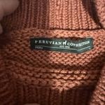 Peruvian Connection Rust Orange Weston Pullover Sweater Pima Cotton Size L Photo 3