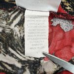 Vintage Y2K Maxi Skirt L Red Floral Tiger Animal Print Slinky Stretch Pull On Size L Photo 6