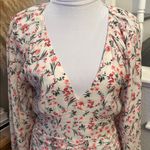 MINKPINK Revolve  Kacey Ruched Long Sleeve Floral Mini Dress Size Medium Photo 3