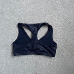 Beyond Yoga Racerback Sports Bra Metallic Navy Blue Activewear Size Womens Small Photo 1