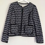 Anthropologie Hei Hei Vala Quilted Open Front Blazer Jacket Blue Women’s Small Photo 6