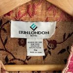 Vtg Erin London Women's Red & Brown Floral Tapestry Jacket Size Medium Petite Photo 5