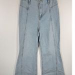 Free People We The  Womens Jeans Blue Florence Flare High Rise Stretch Size 32 Photo 3