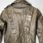 Gap  Leather Moto Peacoat Jacket‎ Women's Small FA08 Bronze Double Breasted Small Photo 10