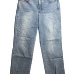 Sanctuary Social Standard High Rise Crop Straight Leg Jeans Size 10 Raw Hem Photo 0