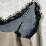 ZARA Faux Leather Lace Trim Knit Back Cami Photo 9