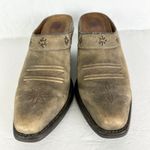 Ariat  Desert Star Leather Mule Size 7.5 Western Brown Slip On 2.5" Heel Photo 3