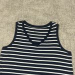 Pact  Dress Womens Large Striped A-Line Tank Navy White Sleeveless Organic Cotton Photo 2