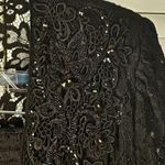 Jessica McClintock NWT Vintage  Womens Black Lace‎ Beaded Skirt Suit 10 Photo 6
