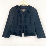 CAbi Cropped Blazer Jacket sz 4 Minimalist Contemporary Rockabilly 3/4 Sleeve Photo 0