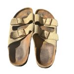 Birkenstock Arizona Suede Leather Sandals EU 39 US 8 Beige Neutral Slide Photo 2