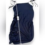 Hutch Anthropologie Navy Blue Sleeveless Ruched Asymmetrical Mini Dress Sz S NEW Photo 9