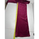 Paige Women's Leenah Velvet Flat Front Flared Trousers in Berry Jam. Size 33 Photo 7