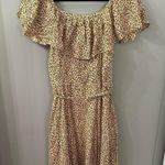 Anthropologie  Cheetah Print Dress Button Front Midi Dress Size 8 Photo 8