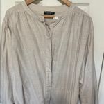 Francesco Biasia Women's Linen Blend Button Down Made in Italy Size Medium Size L Photo 0