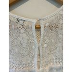 Umgee  womens white dress size M gauze cotton lace top sleeveless knee length Photo 5