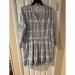 Old Navy  white-blue print dress long sleeve boho built-in slip XL Tall New Photo 4