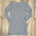 Loft  Powder Blue Long Sleeve Crew Neck Sweatshirt Dress Tunic Puff Sleeve Size 6 Photo 6