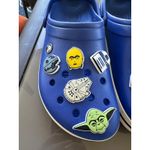 Crocs Blue Star Wars  Clogs Yoda R2D2 C3PO Millennium Falcon Jibbitz size W9/M11 Photo 4